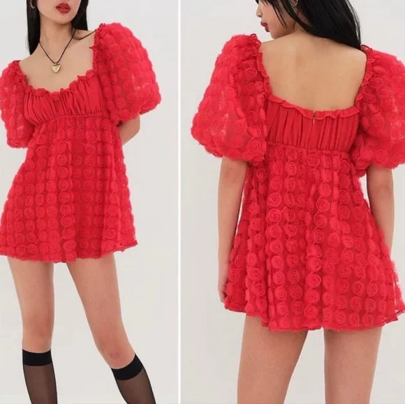 New!For Love and Lemons Hannah Mini Floral Embroidered Dress is available  for purchase on au PAY Market - Imported Goods Online Store Co.Ltd. | au  PAY Market - Online Shopping Site
